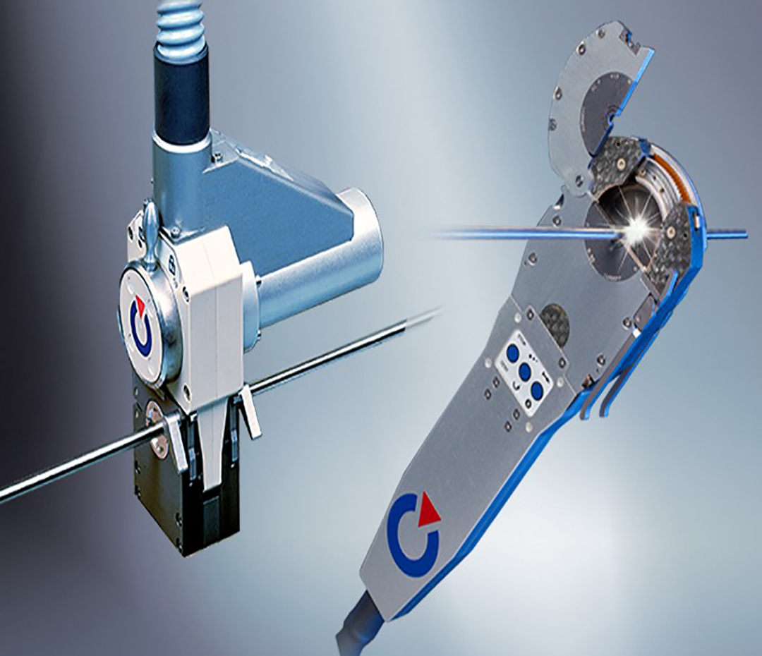 POLYSOUDE orbital welding head in operation